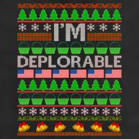 I'm Deplorable Donald Trump Ugly Christmas Sweater Design Adult Drive Performance Visor