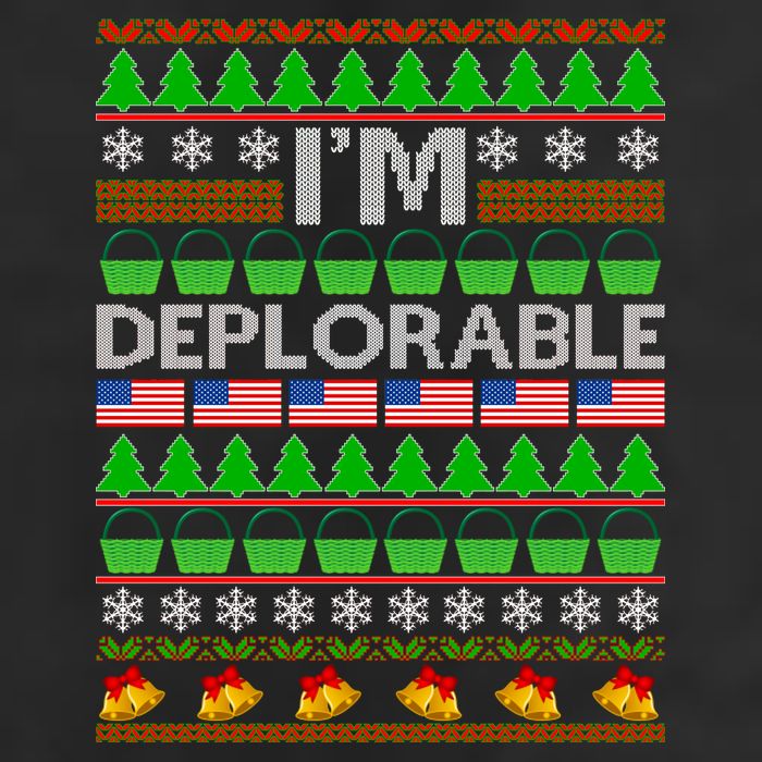 I'm Deplorable Donald Trump Ugly Christmas Sweater Design Adult Drive Performance Visor