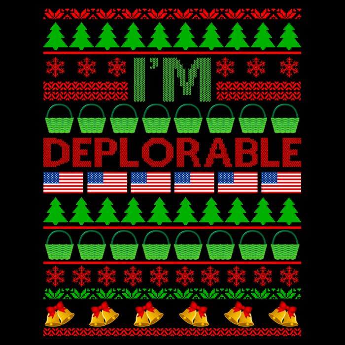 I'm Deplorable Donald Trump Ugly Christmas Sweater Design Mug