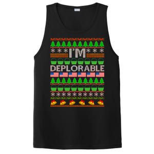 I'm Deplorable Donald Trump Ugly Christmas Sweater Design PosiCharge Competitor Tank