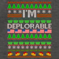 I'm Deplorable Donald Trump Ugly Christmas Sweater Design Vector Backpack