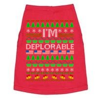 I'm Deplorable Donald Trump Ugly Christmas Sweater Design Doggie Tank