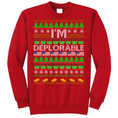 I'm Deplorable Donald Trump Ugly Christmas Sweater Design Sweatshirt