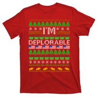 I'm Deplorable Donald Trump Ugly Christmas Sweater Design T-Shirt