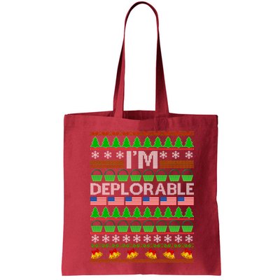 I'm Deplorable Donald Trump Ugly Christmas Sweater Design Bag