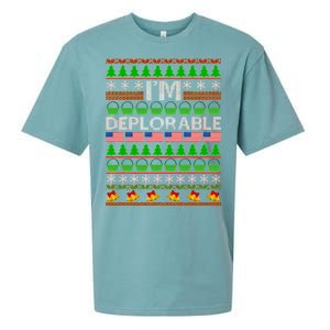 I'm Deplorable Donald Trump Ugly Christmas Sweater Design Sueded Cloud Jersey T-Shirt