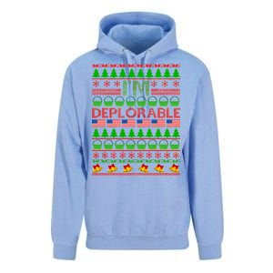 I'm Deplorable Donald Trump Ugly Christmas Sweater Design Unisex Surf Hoodie