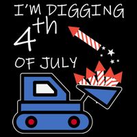 I'm Digging 4th Of July Flatbill Hat