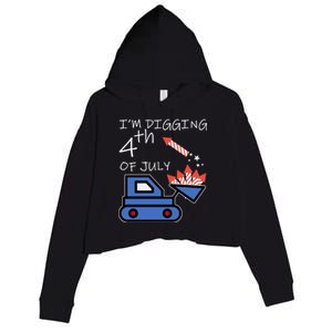 I'm Digging 4th Of July Crop Fleece Hoodie