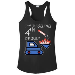 I'm Digging 4th Of July Ladies PosiCharge Competitor Racerback Tank