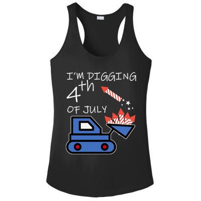 I'm Digging 4th Of July Ladies PosiCharge Competitor Racerback Tank