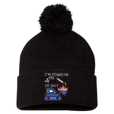 I'm Digging 4th Of July Pom Pom 12in Knit Beanie