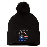 I'm Digging 4th Of July Pom Pom 12in Knit Beanie