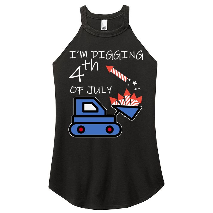 I'm Digging 4th Of July Women's Perfect Tri Rocker Tank