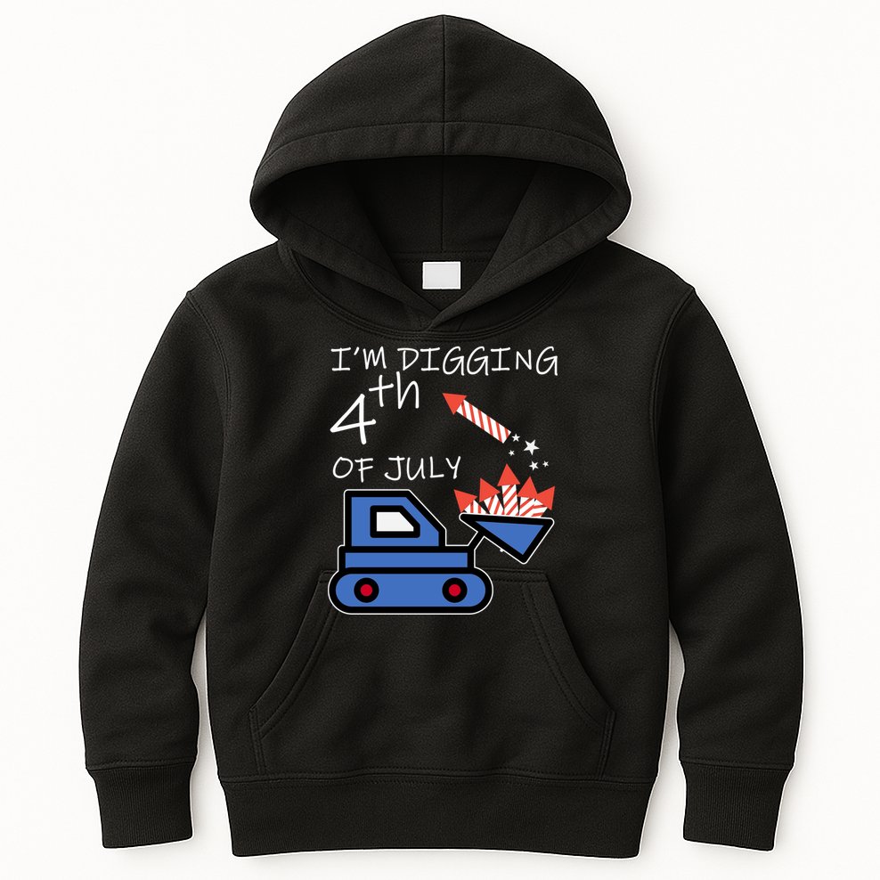 I'm Digging 4th Of July Kids Hoodie