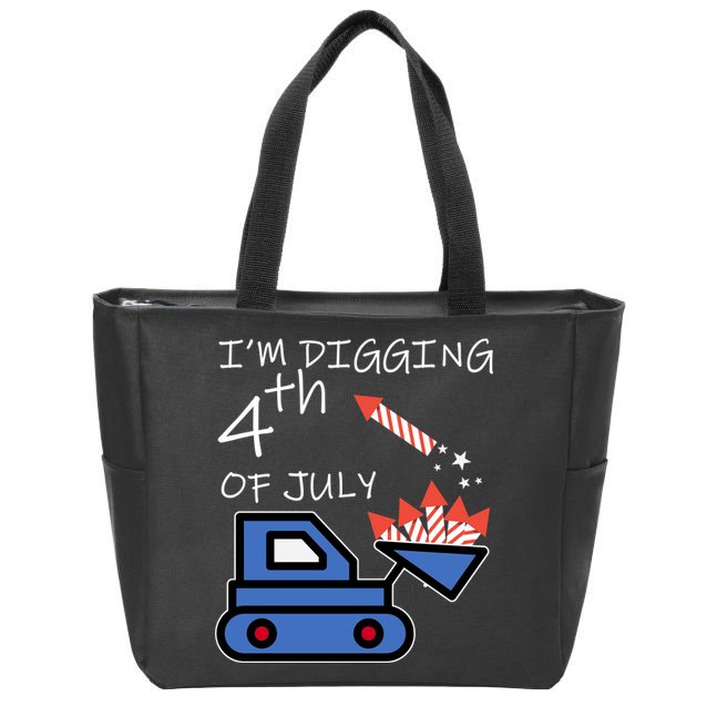 I'm Digging 4th Of July Zip Tote Bag