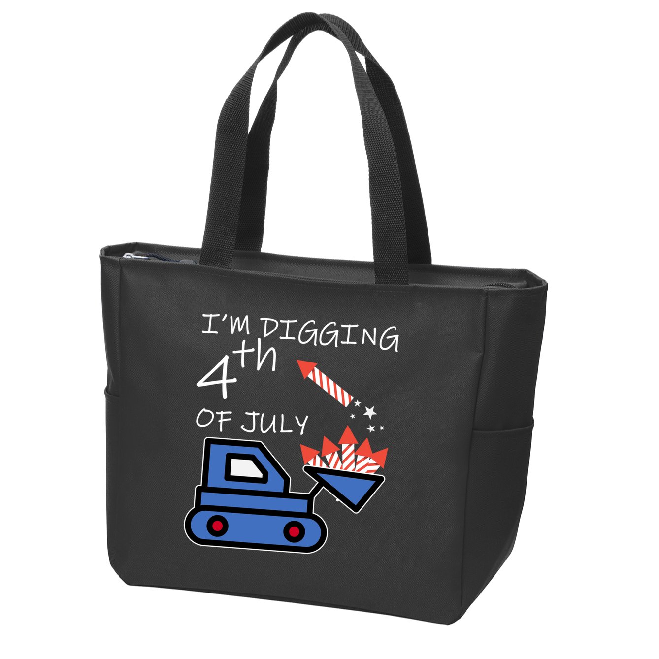 I'm Digging 4th Of July Zip Tote Bag