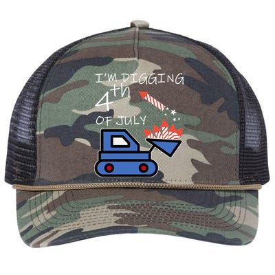 I'm Digging 4th Of July Retro Rope Trucker Hat Cap