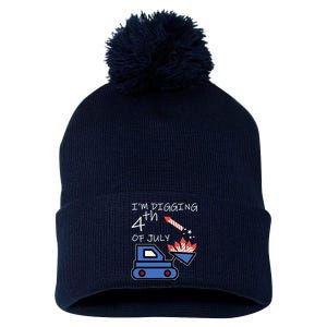 I'm Digging 4th Of July Pom Pom 12in Knit Beanie