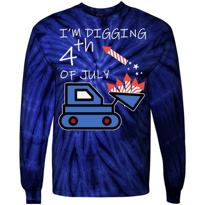 I'm Digging 4th Of July Tie-Dye Long Sleeve Shirt