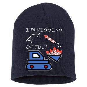 I'm Digging 4th Of July Short Acrylic Beanie