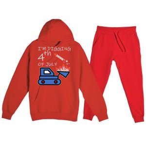 I'm Digging 4th Of July Premium Hooded Sweatsuit Set