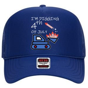 I'm Digging 4th Of July High Crown Mesh Back Trucker Hat