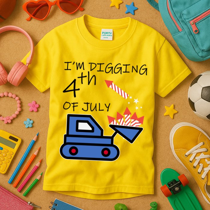 I'm Digging 4th Of July Kids T-Shirt