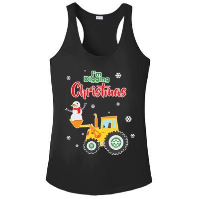I'm Digging Christmas Ladies PosiCharge Competitor Racerback Tank