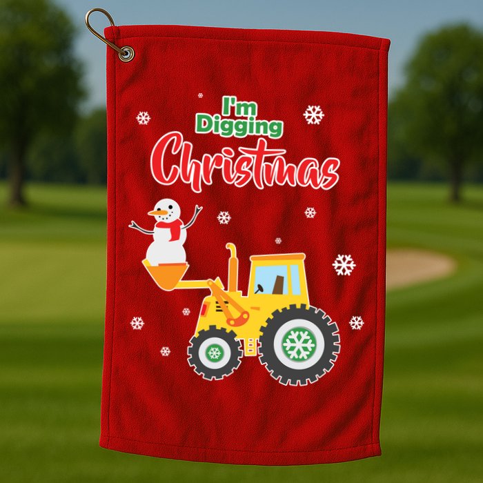 I'm Digging Christmas Golf Towel