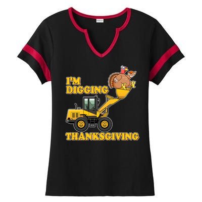 I'm Digging Thanksgiving Ladies Halftime Notch Neck Tee