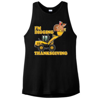 I'm Digging Thanksgiving Ladies PosiCharge Tri-Blend Wicking Tank