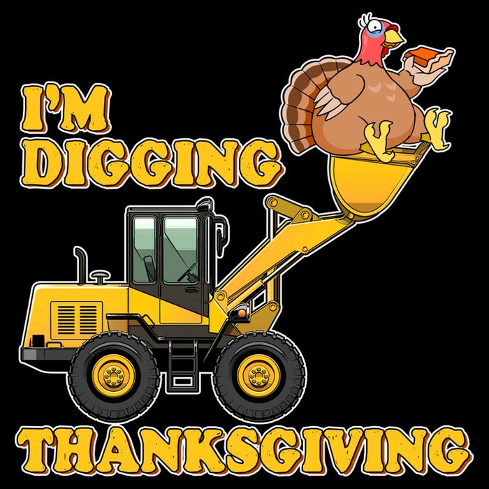 I'm Digging Thanksgiving Button