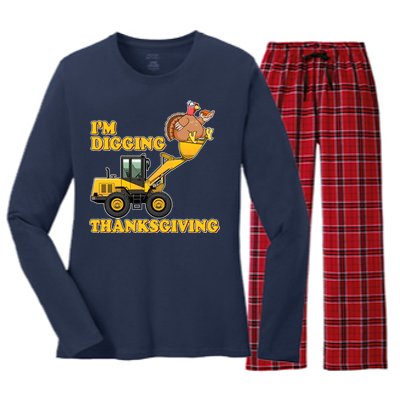 I'm Digging Thanksgiving Women's Long Sleeve Flannel Pajama Set 