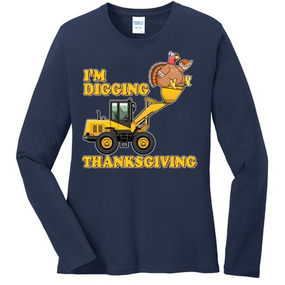 I'm Digging Thanksgiving Ladies Long Sleeve Shirt