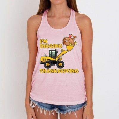 I'm Digging Thanksgiving Women's Knotted Racerback Tank