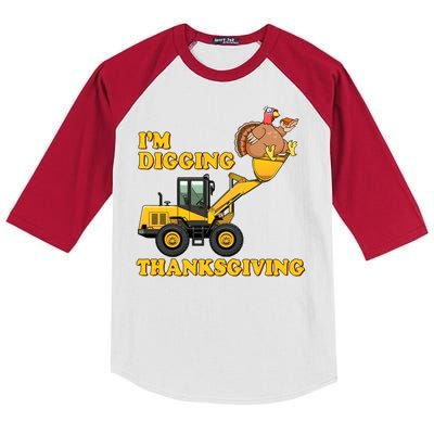 I'm Digging Thanksgiving Kids Colorblock Raglan Jersey