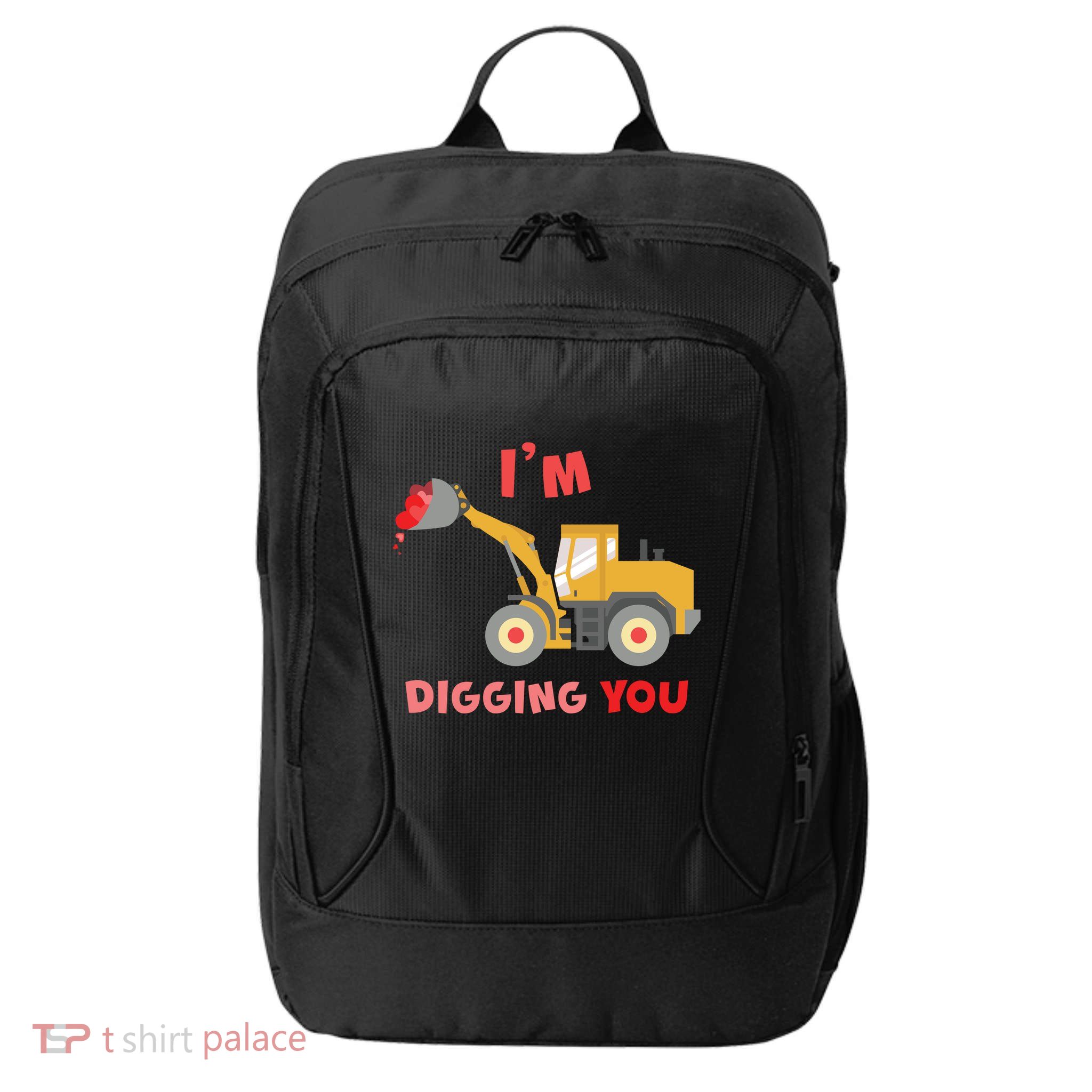 I'm Digging You Tractor Valentine's Day City Backpack
