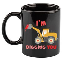 I'm Digging You Tractor Valentine's Day 11oz C Handle Ceramic Mug