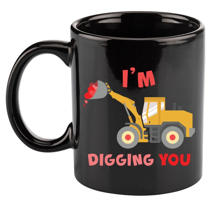 I'm Digging You Tractor Valentine's Day 11oz C Handle Ceramic Mug