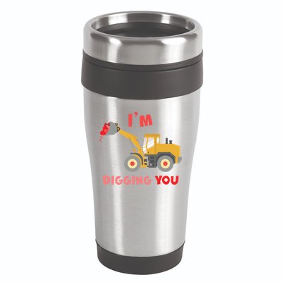 I'm Digging You Tractor Valentine's Day 16oz Travel Tumbler