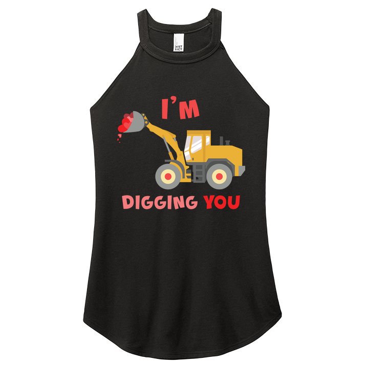 I'm Digging You Tractor Valentine's Day Women's Perfect Tri Rocker Tank