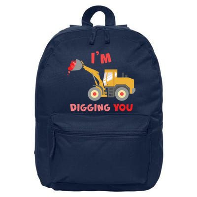 I'm Digging You Tractor Valentine's Day 16 in Basic Backpack