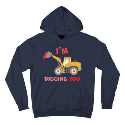I'm Digging You Tractor Valentine's Day Tall Hoodie