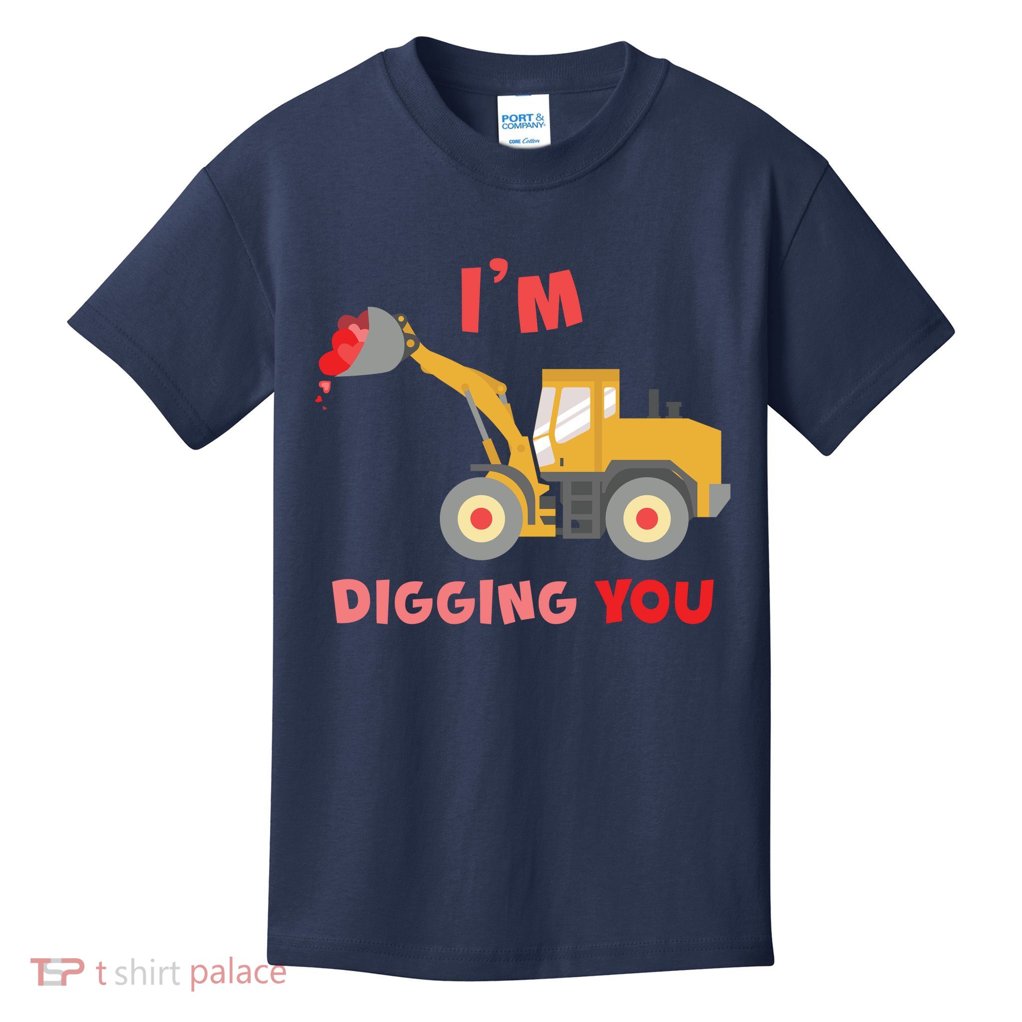 I'm Digging You Tractor Valentine's Day Kids T-Shirt