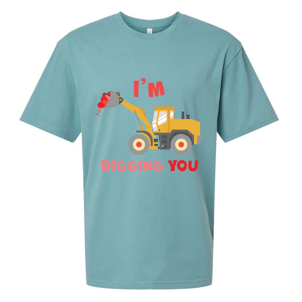 I'm Digging You Tractor Valentine's Day Sueded Cloud Jersey T-Shirt
