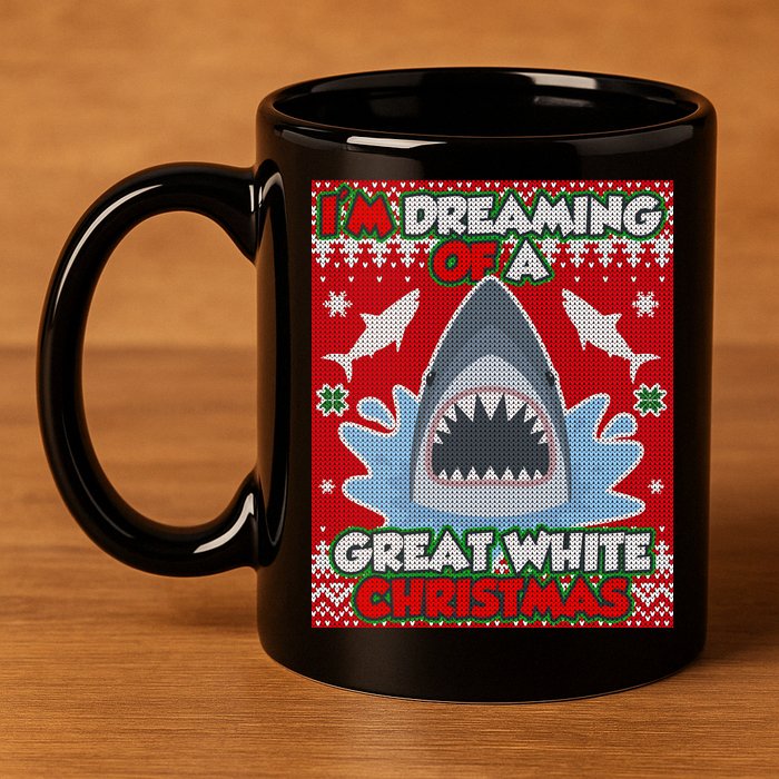 I'm Dreaming Of A Great White Christmas 11oz C Handle Ceramic Mug