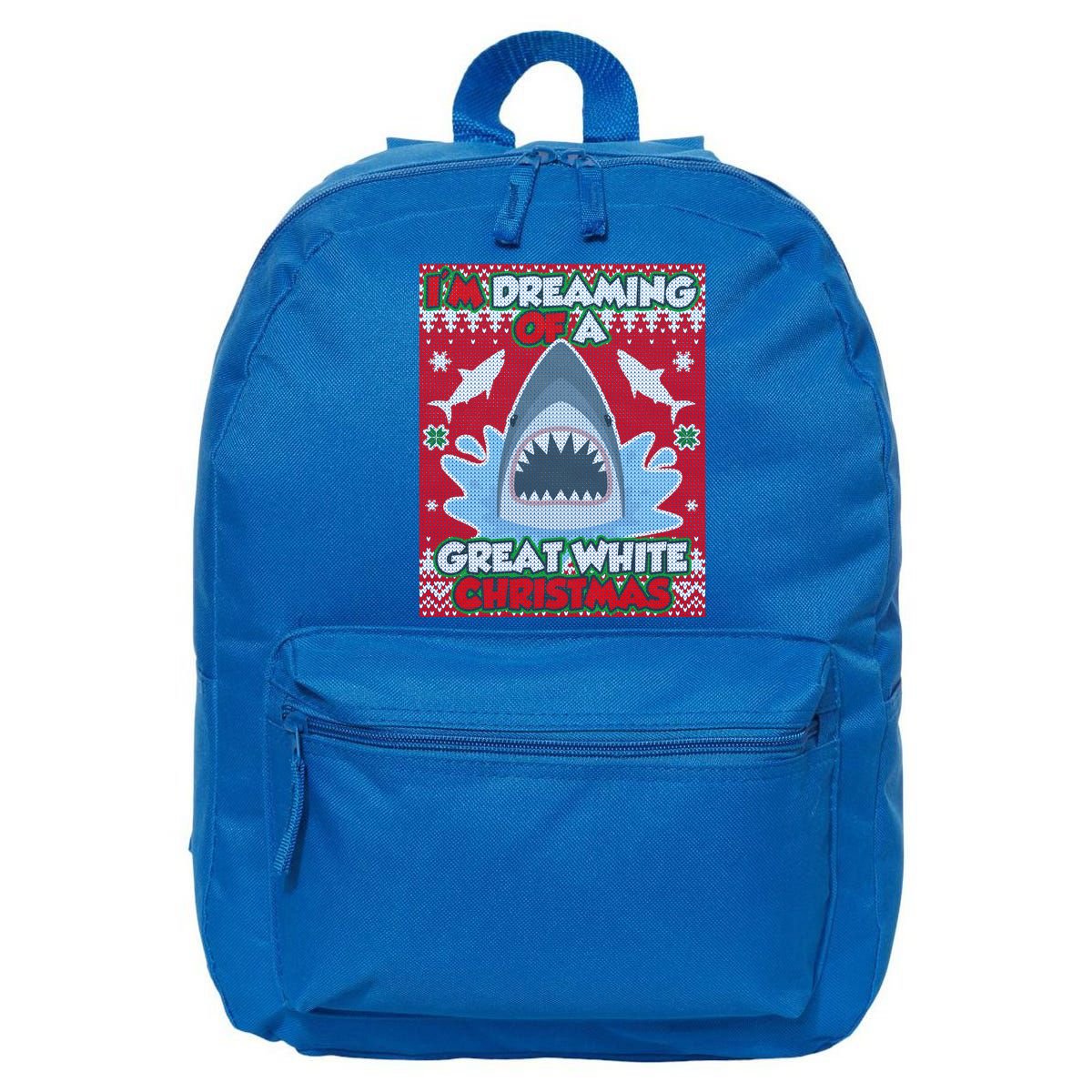 I'm Dreaming Of A Great White Christmas 16 in Basic Backpack