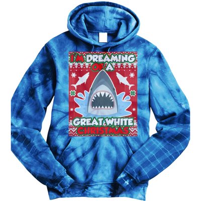 I'm Dreaming Of A Great White Christmas Tie Dye Hoodie