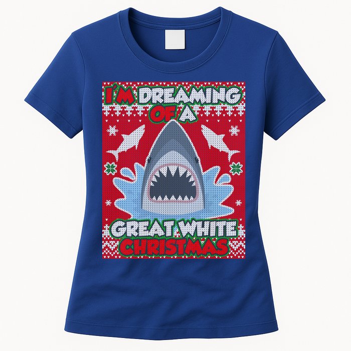 I'm Dreaming Of A Great White Christmas Womens T-Shirt